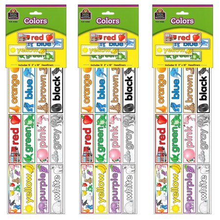 TEACHER CREATED RESOURCES Colors Headliners, PK36 TCR4482